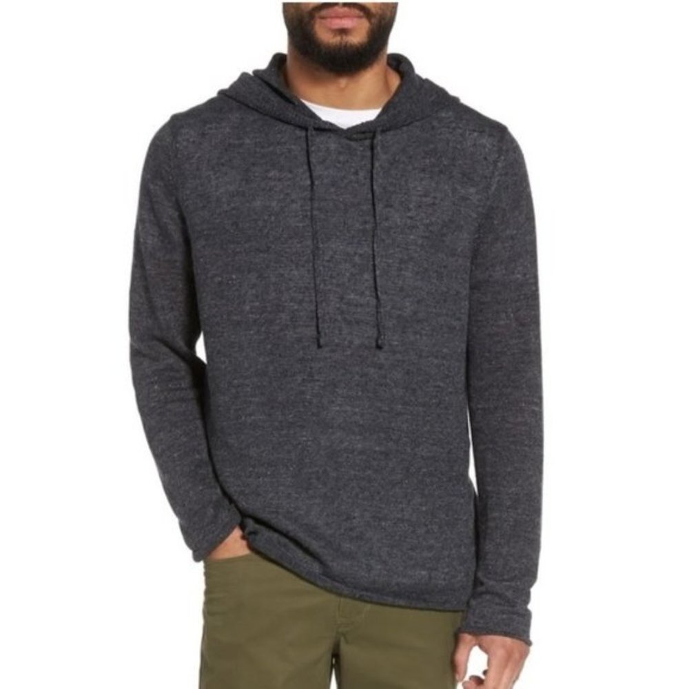 Vince Slim Fit Linen Pullover Hoodie